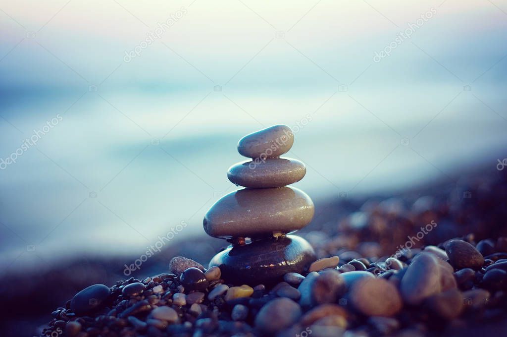 Zen stones balance.