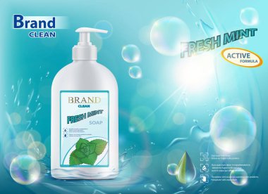 Ambalaj şişe hijyenik sabun ile