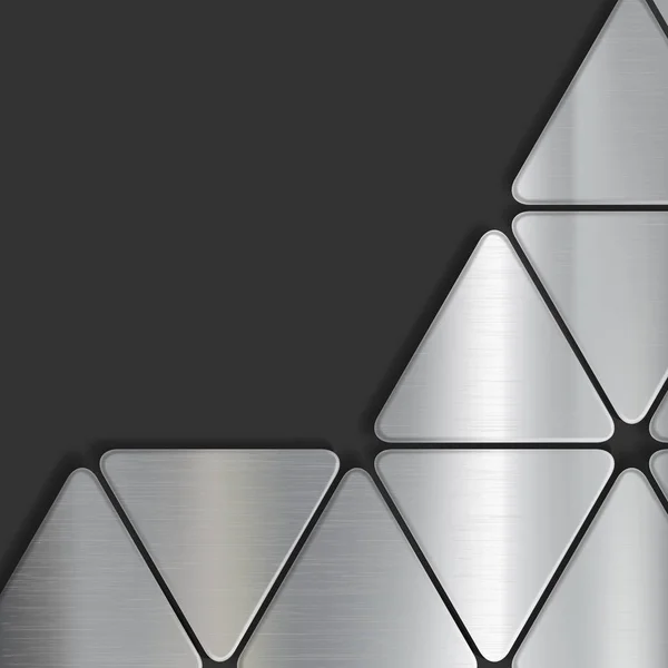 从几何三角形的拉丝金属纹理 工业背景 股票矢量插图 — 图库矢量图片