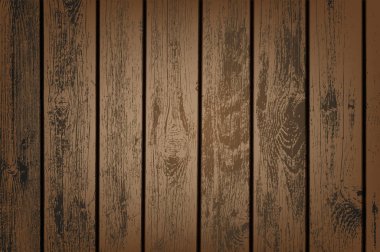 Kahverengi ahşap paneller. Eski grunge yüzeyi ahşap. Arka plan masa üstü. Hisse senedi vektör çizim.