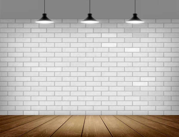 White brick wall background — Stock Vector