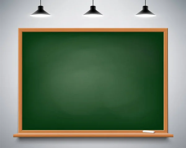 Blank Green Chalkboard Hanging Wall Background Education Stock Vector Illustration — Stock Vector