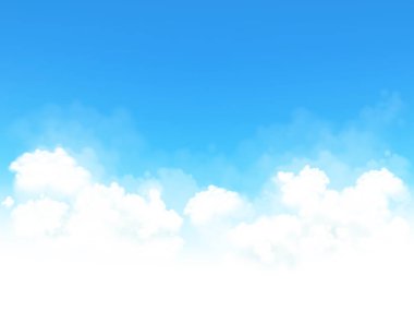 White clouds with blue sky. Natural background
