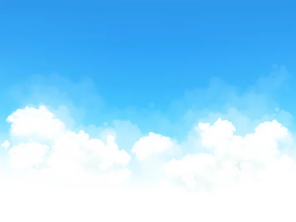 White clouds with blue sky. Natural background — Stock Vector
