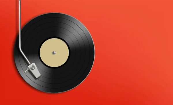 Disque Vinyle Fond Musical Avec Espace Copie Illustration Vectorielle — Image vectorielle