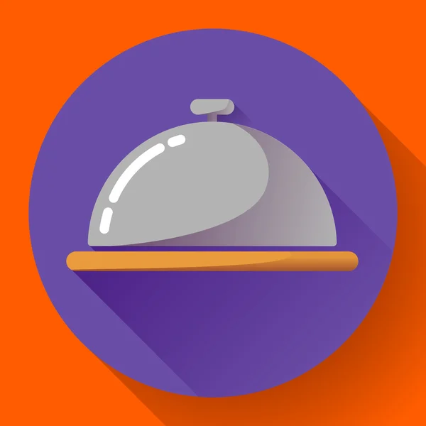Restaurant cloche .vector icon — Stock Vector