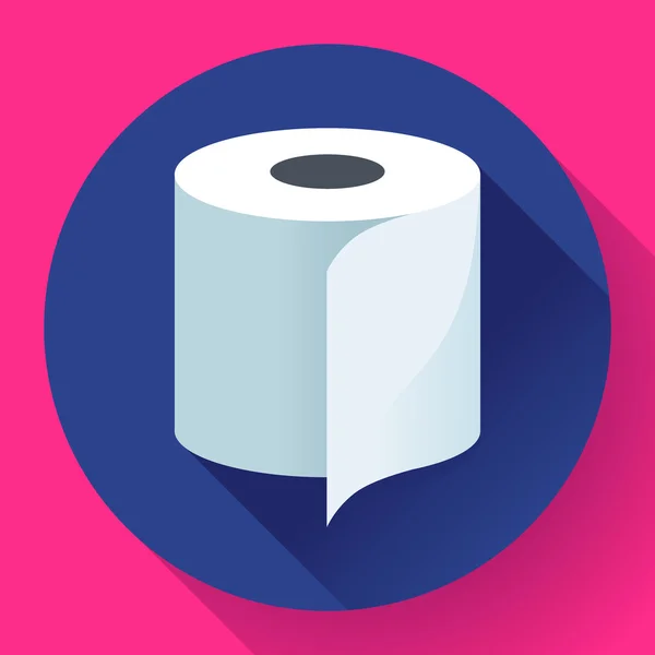 Ikona płaskie papier toaletowy — Wektor stockowy