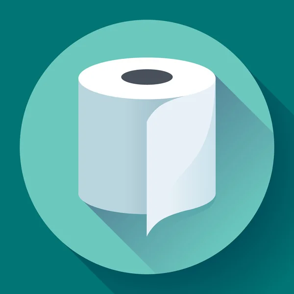 Düz tuvalet kağıdı simgesi — Stok Vektör