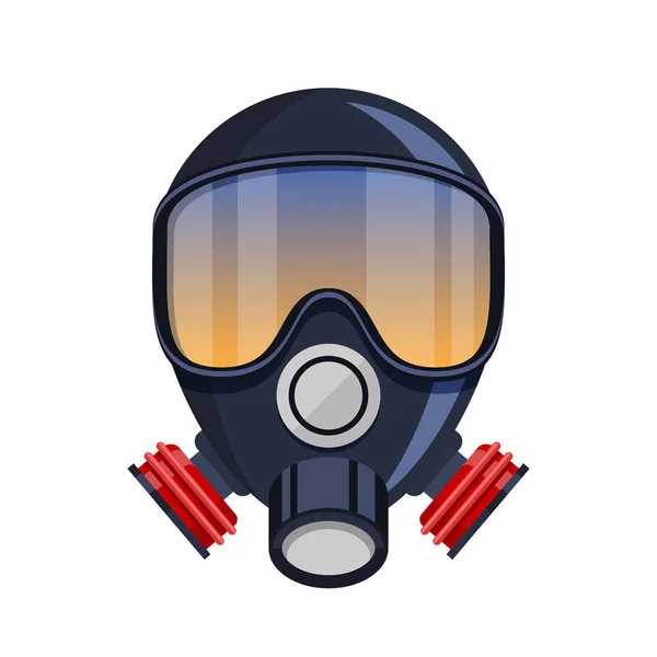 Gas mask stencil isolated over — Stock Vector