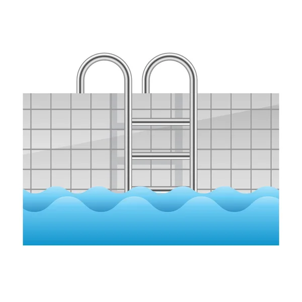 Realistische zwembad pictogram — Stockvector