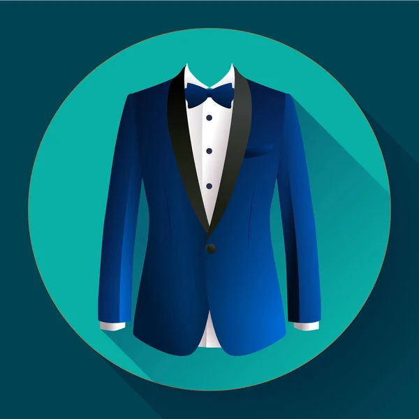 Donker blauw man pak Vector icon — Stockvector