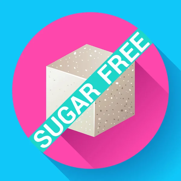 Icono sin azúcar plano — Vector de stock