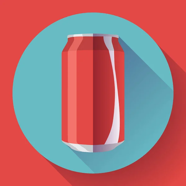 Düz kola soda olabilir vektör çizim Cola simge vektör — Stok Vektör