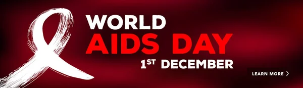 Världsaidsdagen 1 December vektor World Aids Day banner. — Stock vektor