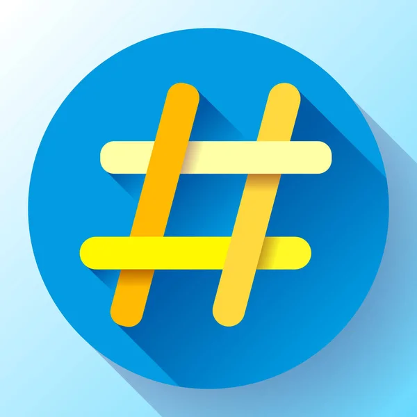 Hashtags Icono Flat tweet vector social media símbolo de signo de comunidad — Archivo Imágenes Vectoriales