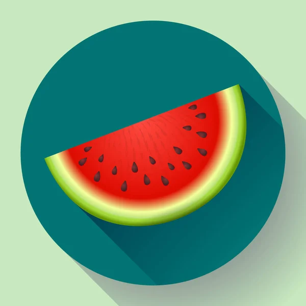 Wassermelonen-Symbolvektor — Stockvektor