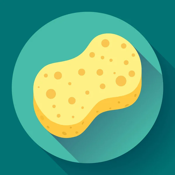 Yellow shower sponge cartoon icon. Illustration for web and mobile design. — Stockvector
