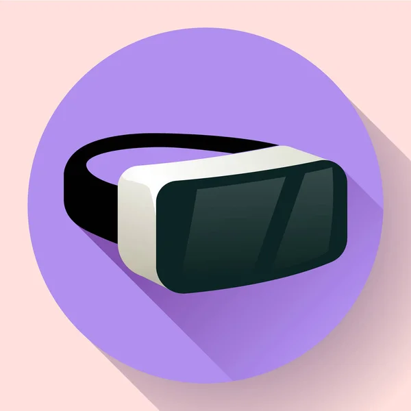 VR gözlük simgesini veya sanal gerçeklik kask simge vektör. bilgisayar, telefon ya da akıllı telefon, vr gözlük için düz sanal gerçeklik kulaklık simgesi — Stok Vektör