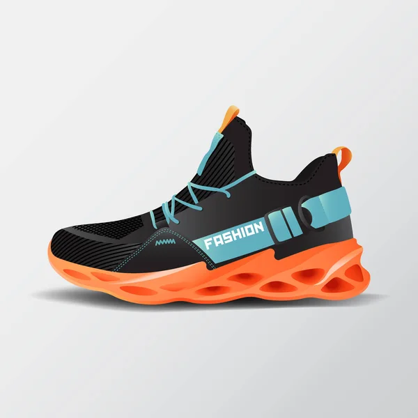 Realistyczne sportowe buty do biegania do treningu i fitness — Wektor stockowy
