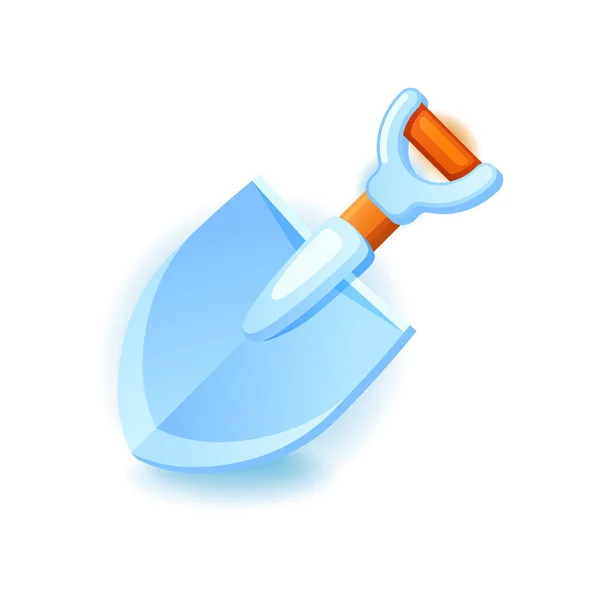 Icono de pala para juegos web y móviles. Ilustración vectorial de pala de jardín aislada sobre fondo blanco — Vector de stock