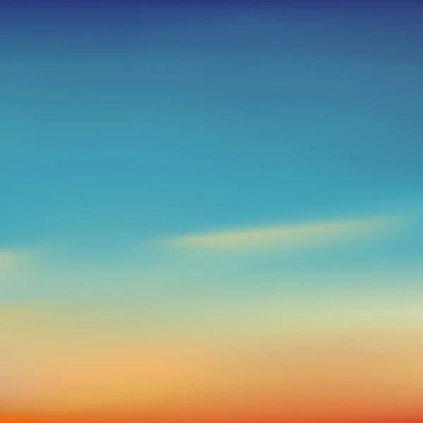 Unscharfer Hintergrund schöner natürlicher Sonnenaufgang oder Sonnenuntergang, violett-blaue und gelb-orange Farbe, Vektorillustration. Ideal für ein Poster, Webseiten, Werbung, — Stockvektor