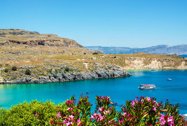 View from above to Saint Pauls Bay from the Acropolis