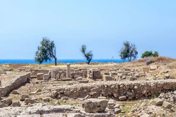 Ruinas del antiguo templo griego, Saranda Kolones — Foto de Stock