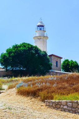 Kıbrıs Rum Kesimi 'nin Paphos kentindeki Arkeoloji Parkı' ndaki Deniz Feneri
