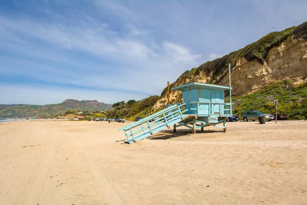 Tour de sauvetage sur la plage de Zuma à Malibu, Californie. États-Unis — Photo