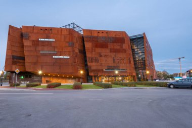 Gdansk, Polonya - 2 Ekim 2016: Avrupa Dayanışma Merkezi 'nin (Ecs) inşası - Dayanışma Devrimi ve Avrupa' daki komünizmin çöküşü anısına müze