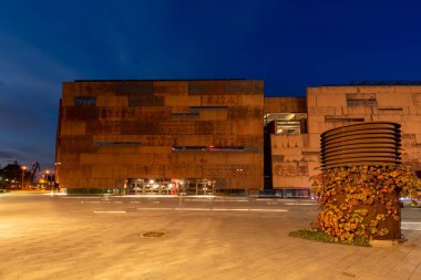 Gdansk, Polonya - 2 Ekim 2016: Avrupa Dayanışma Merkezi 'nin (Ecs) inşası - Dayanışma Devrimi ve Avrupa' daki komünizmin çöküşü anısına müze