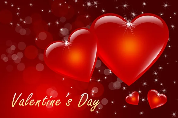 Valentýnské přání se srdcem. Romantická ilustrace — Stock fotografie