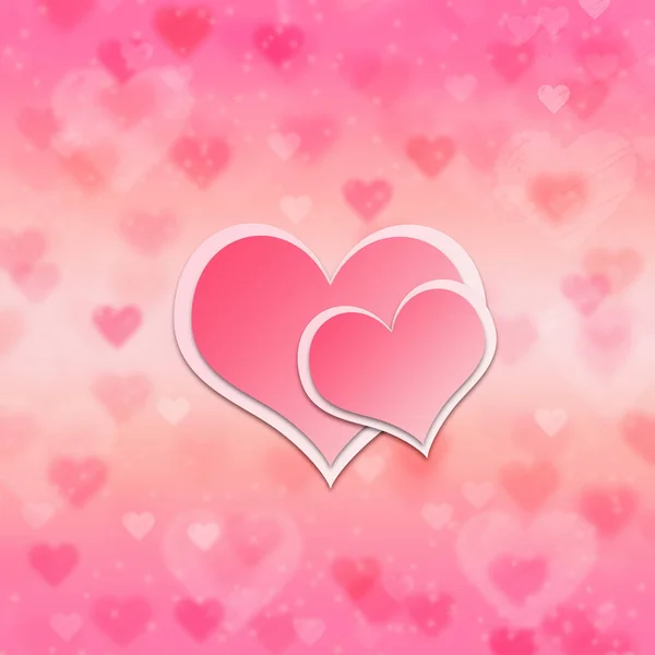 Cartão de Dia dos Namorados com coração. Ilustração romântica — Fotografia de Stock