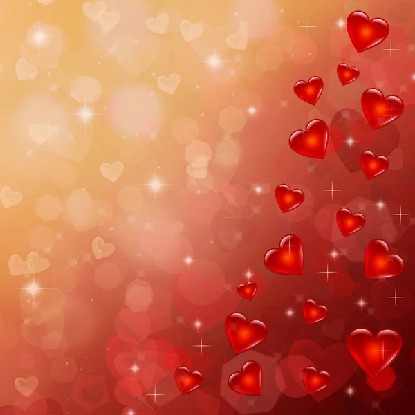 Biglietto di San Valentino con il cuore. Illustrazione romantica — Foto Stock