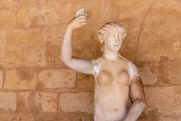 Maiorca, Espanha - 8 de maio de 2019: Escultura do Castelo de Bellver (Castell de Bellver) na Ilha de Maiorca, Ilhas Baleares, Espanha . — Fotografia de Stock