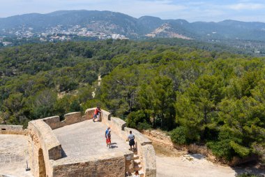 Mallorca, Spain - May 8, 2019 : View of Mallorca island from the Bellver Castle