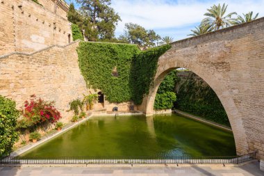 Historic Arch of the Drassana in Palma de Mallorca on the Island of Mallorca, Baleares, Spain