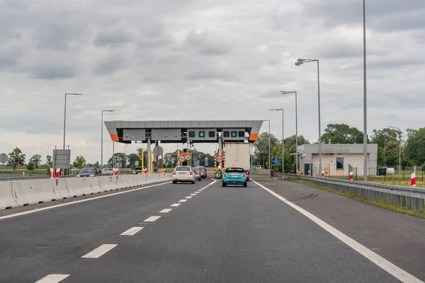 Wroclaw Polen Juli 2019 Der Gebührenpflichtige Kontrollpunkt Mautstellen Autobahnen Polen — Stockfoto