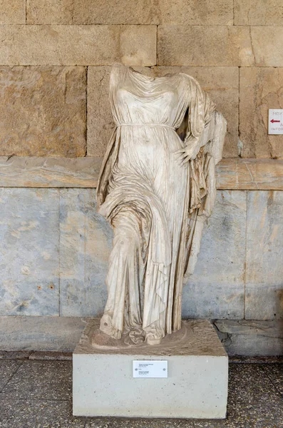 Atene Grecia Aprile 2014 Statua Nella Stoa Attalos Antica Agorà — Foto Stock