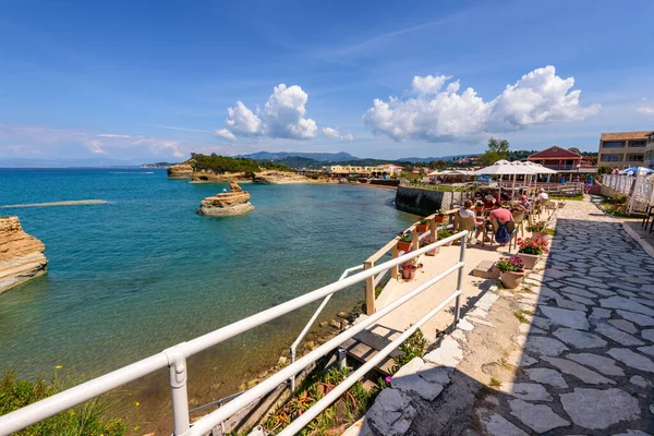 Corfu Greece May 2016 Promenade Sea Bay Channel Love Famous — Stock Photo, Image