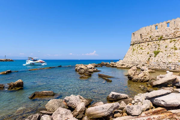 Fort Saint Nicolas Dans Port Mandraki Rhodes Grèce — Photo