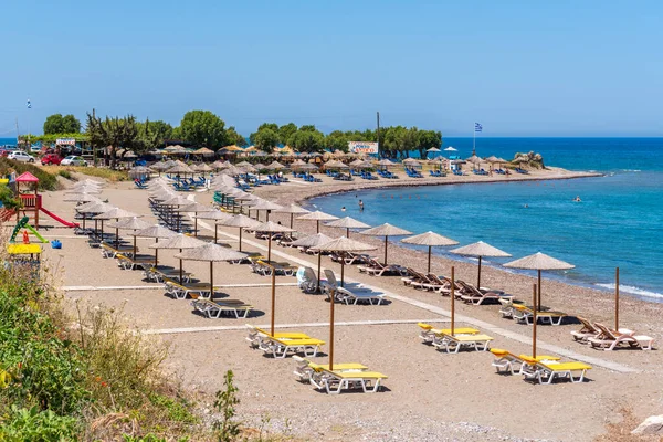 Rhodes Görögország Lehet 2018 Kamiros Strand Egyik Legjobb Strandok Nyugati — Stock Fotó