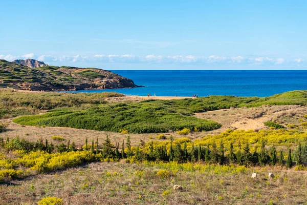 Cala Binimel Ligt Aan Noordkust Van Menorca Spanje — Stockfoto