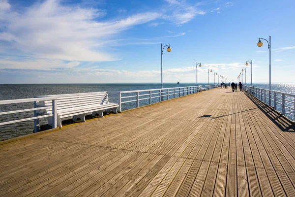 Jurata Polen Maj 2020 Jurata Pier Ett Mycket Populärt Turistmål — Stockfoto