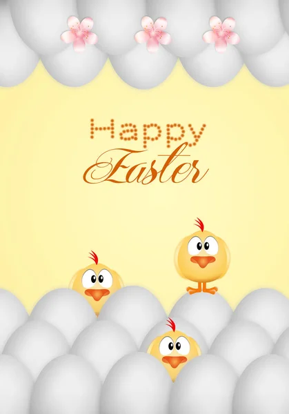 Funny Chicks Eggs — Stock Photo, Image