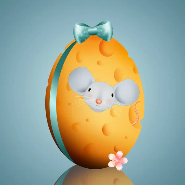 Myszy Easter Egg — Zdjęcie stockowe