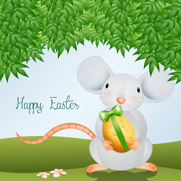 Zabawna Myszy Easter Egg — Zdjęcie stockowe