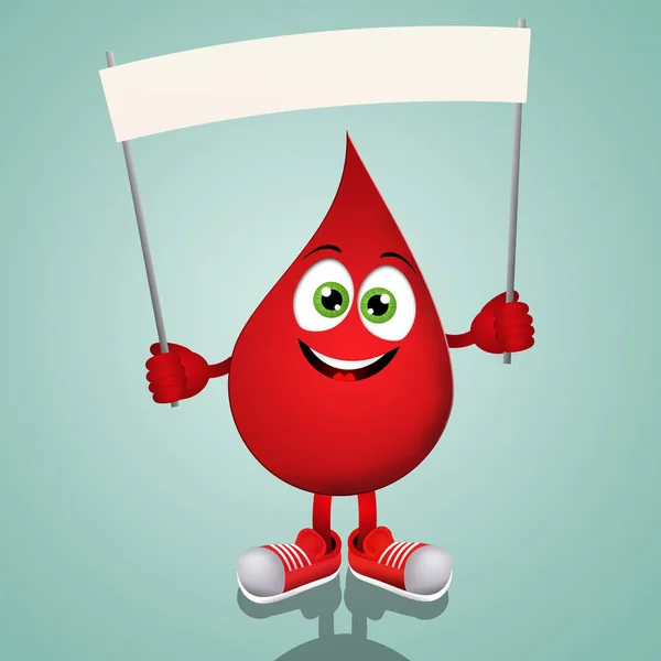 Illustration Drop Blood Donation — Stock Photo, Image