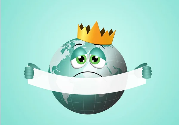 Illustration Green Earth Crown — Stock Photo, Image