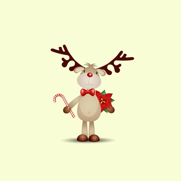 Illustration Funny Reindeer Christmas Day — Stock Photo, Image